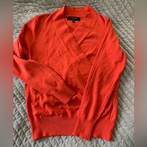 Tomato red wrap sweater